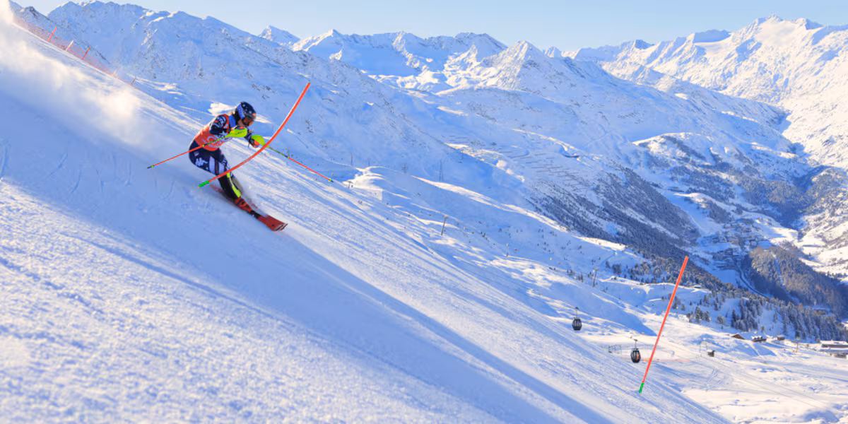 Alpine skiing background image